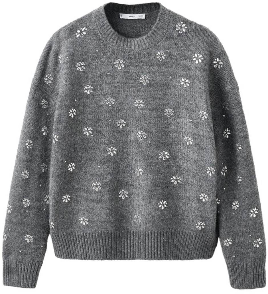 MANGO Sveter 'Brillo'  tmavosivá