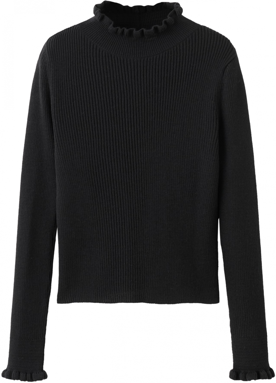 MANGO Sveter 'WAVES'  čierna