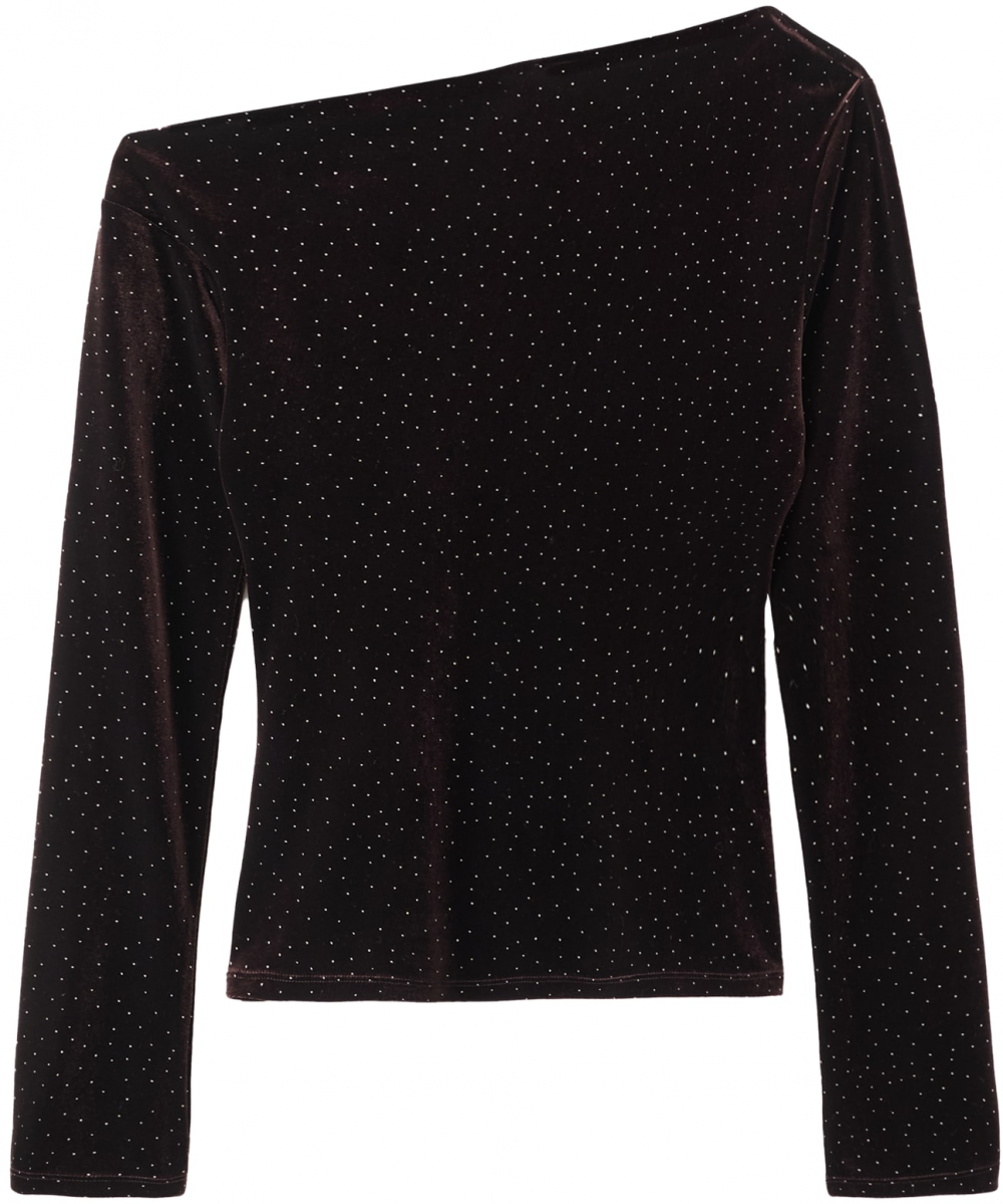 MANGO Tričko 'XVIRGO'  tmavohnedá / strieborná