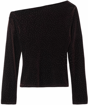 MANGO Tričko 'XVIRGO'  tmavohnedá / strieborná