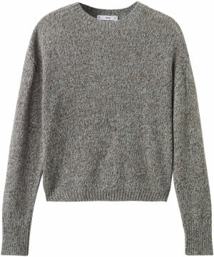 MANGO Sveter 'BICO'  svetlomodrá / hnedá