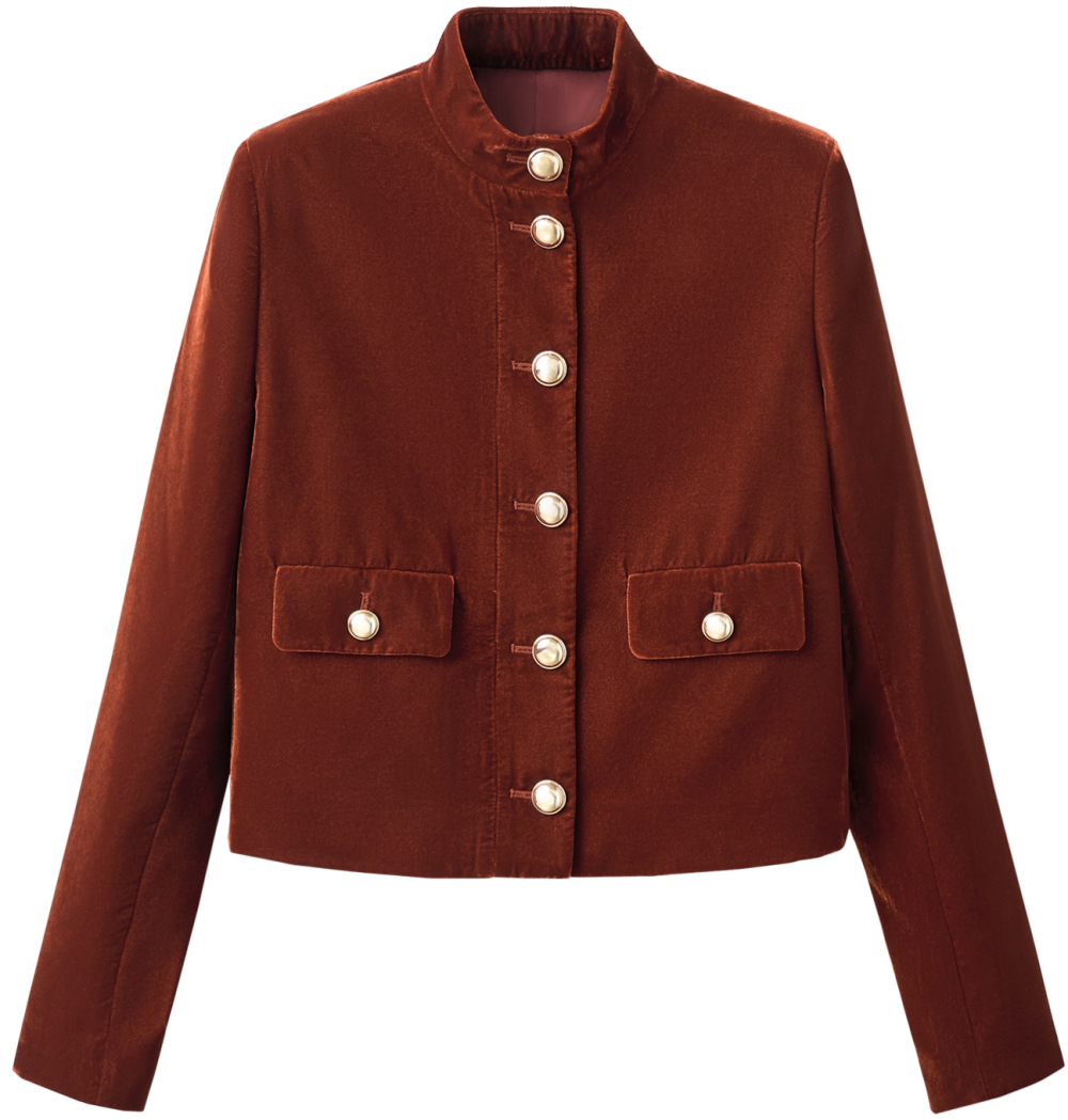 MANGO Prechodná bunda 'CLAUDI'  gaštanová