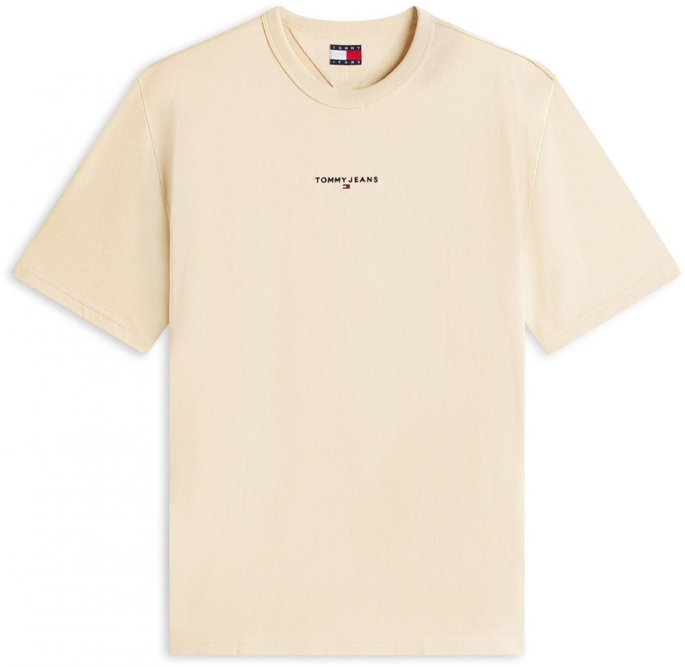 Tommy Jeans Tričko  žltohnedá / čierna