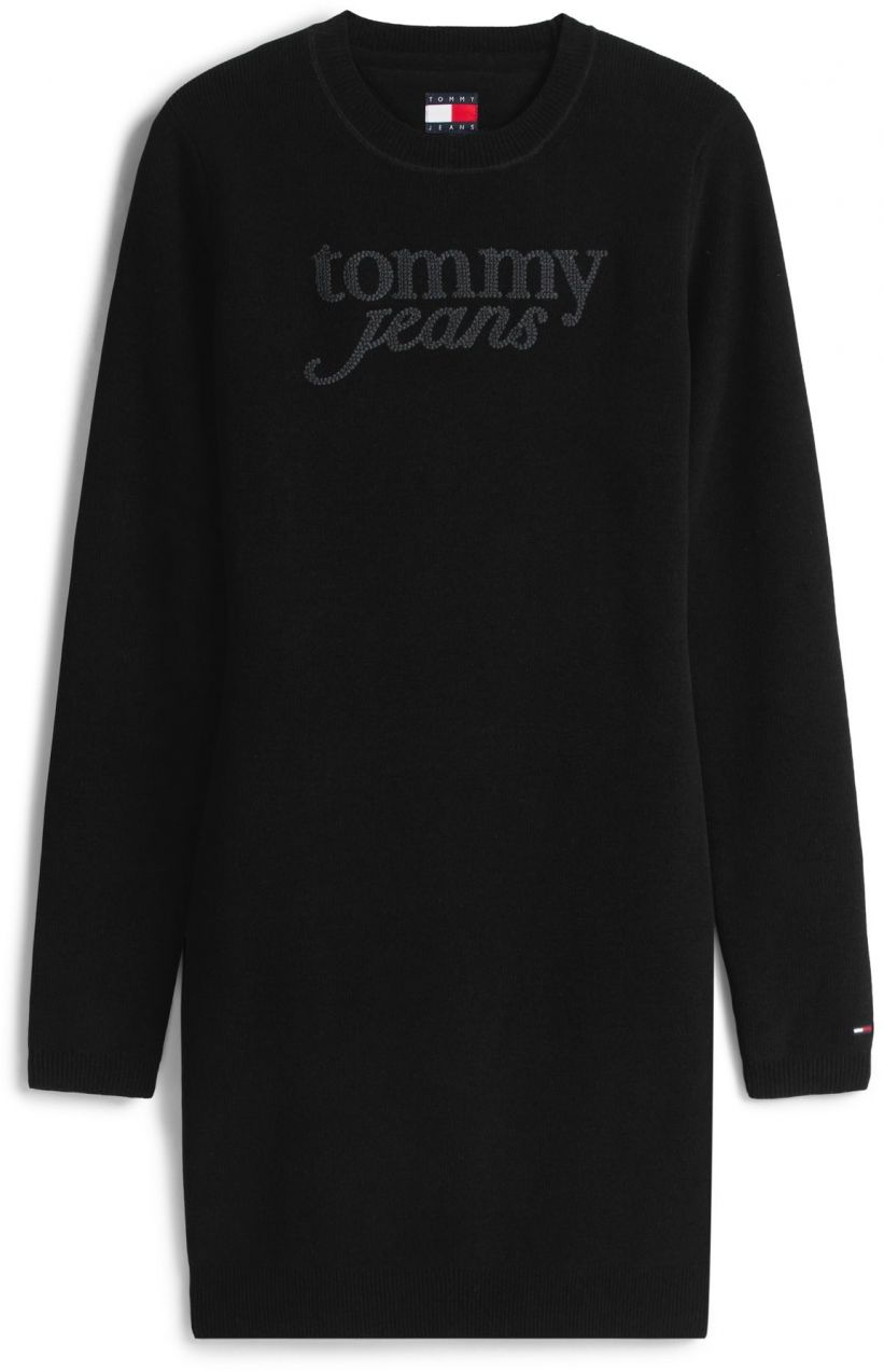 Tommy Jeans Pletené šaty  čierna