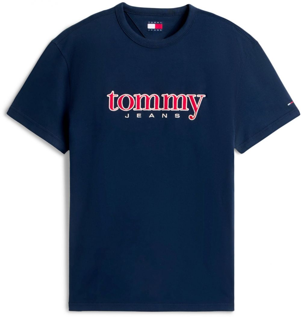 Tommy Jeans Tričko  námornícka modrá / červená / biela