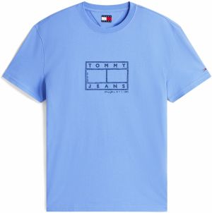 Tommy Jeans Tričko  námornícka modrá / svetlomodrá