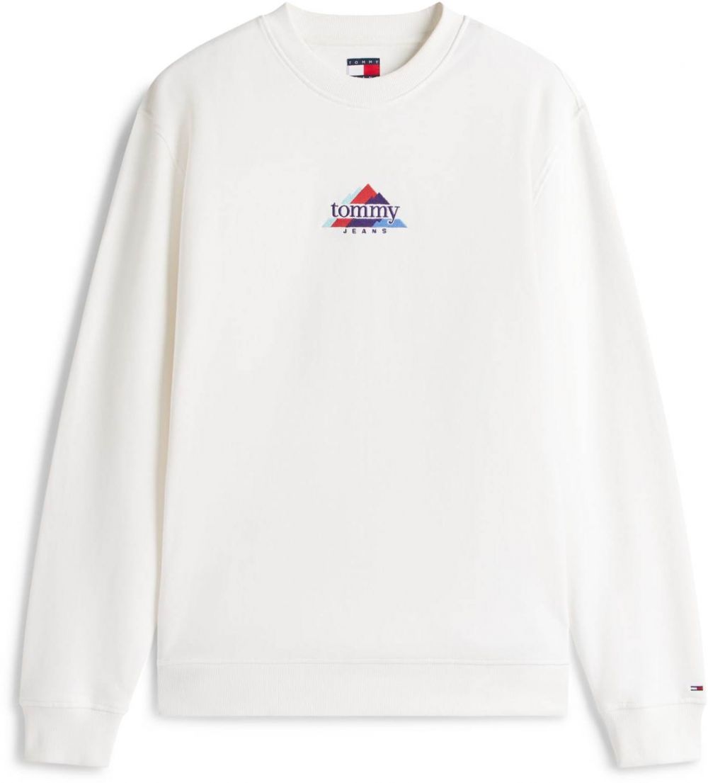 Tommy Jeans Mikina  mätová / jasne červená / čierna / biela