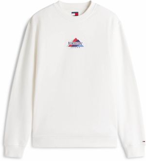 Tommy Jeans Mikina  mätová / jasne červená / čierna / biela