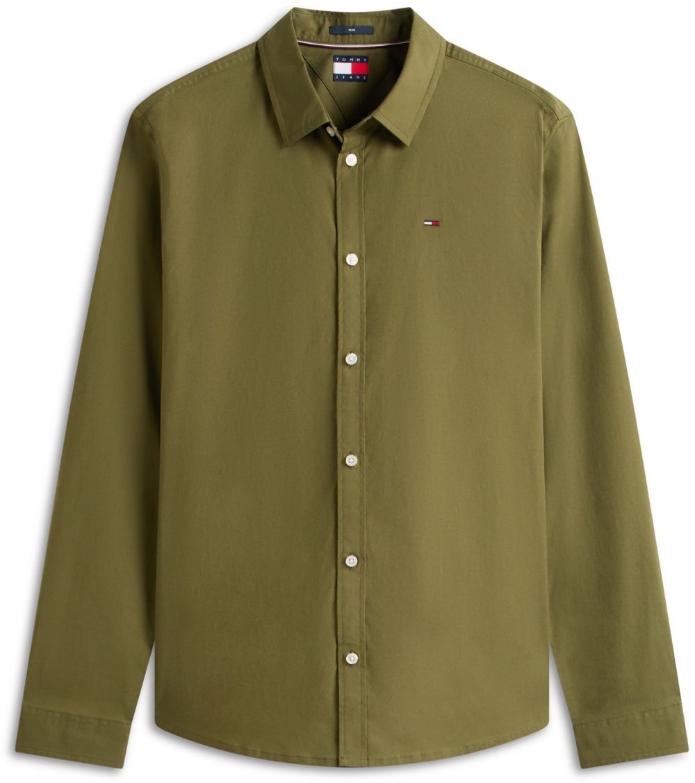 Tommy Jeans Košeľa  olivová