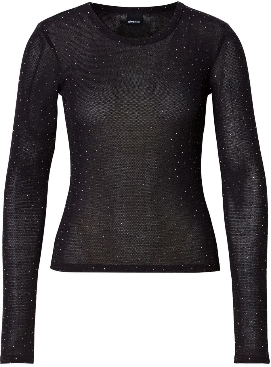 Gina Tricot Tričko  čierna / strieborná