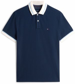 TOMMY HILFIGER Tričko  modrá / svetlomodrá / biela