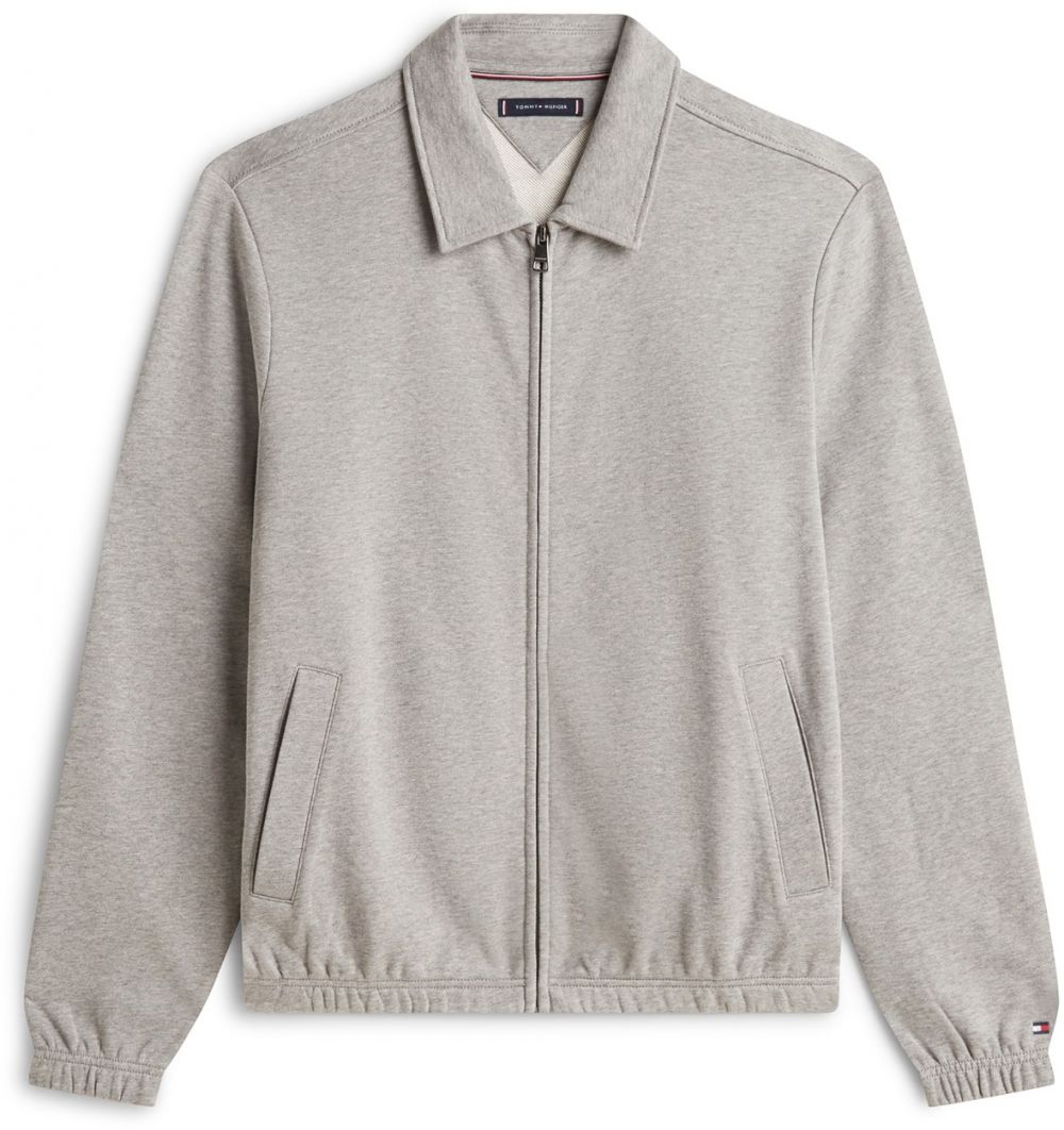 TOMMY HILFIGER Tepláková bunda 'ESSENTIAL'  svetlosivá