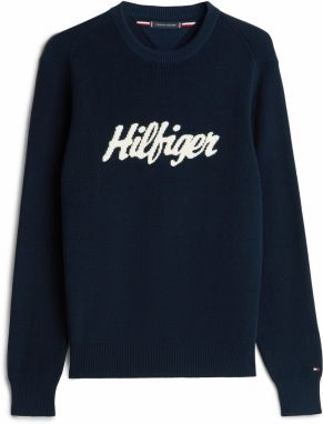 TOMMY HILFIGER Sveter  námornícka modrá / biela