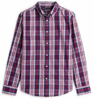 TOMMY HILFIGER Košeľa  modrá / červená / biela