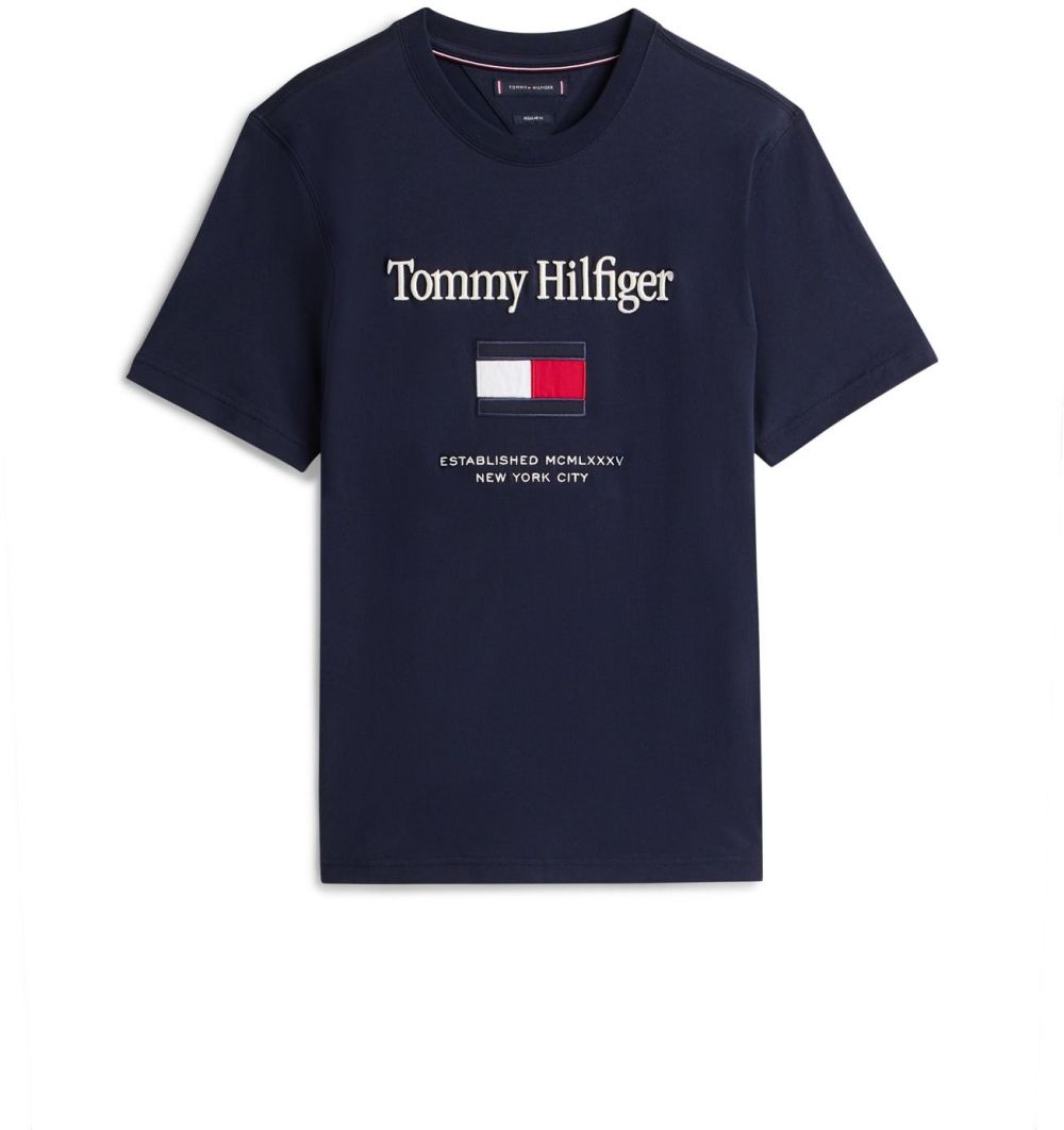 TOMMY HILFIGER Tričko  námornícka modrá / červená / biela