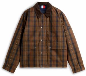 TOMMY HILFIGER Prechodná bunda  námornícka modrá / hnedá / červená