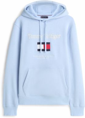 TOMMY HILFIGER Tepláková bunda  námornícka modrá / svetlomodrá / červená / biela