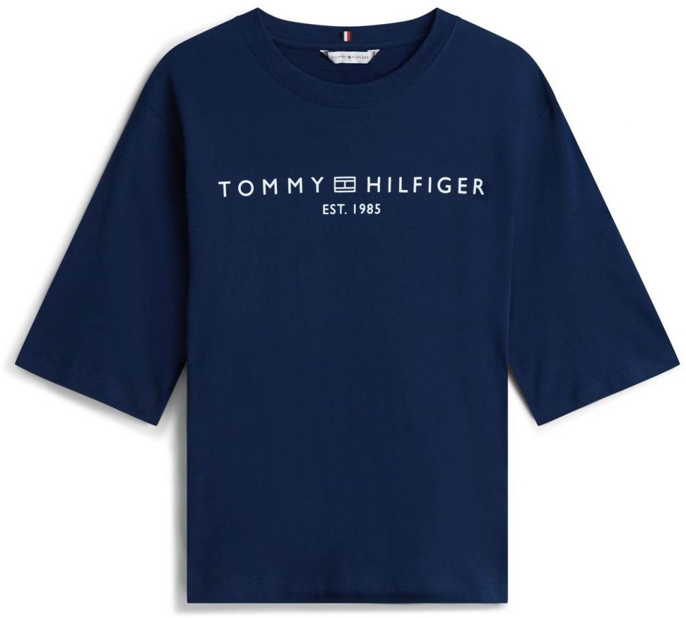 TOMMY HILFIGER Tričko  námornícka modrá / biela