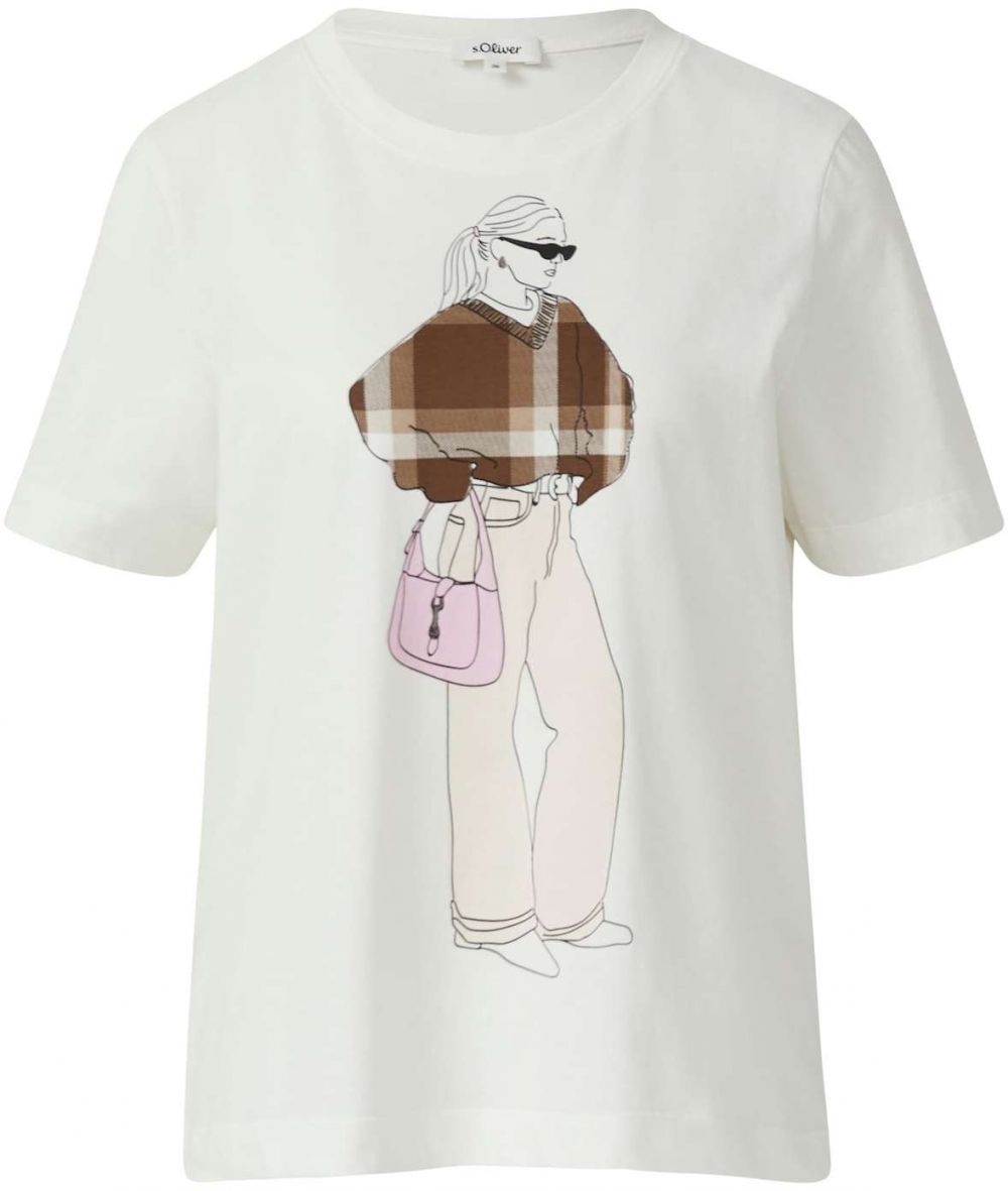 s.Oliver Tričko  nebielená / zmiešané farby