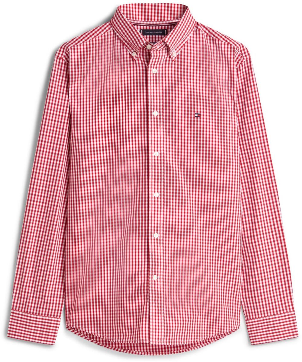 TOMMY HILFIGER Košeľa  červená / biela