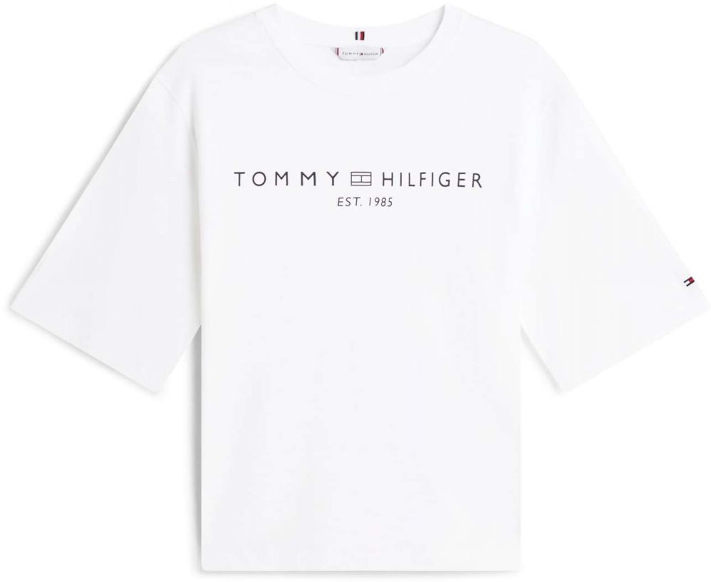 TOMMY HILFIGER Tričko  námornícka modrá / biela