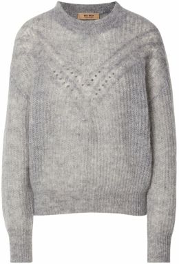 MOS MOSH Sveter 'MMSigva'  sivá melírovaná