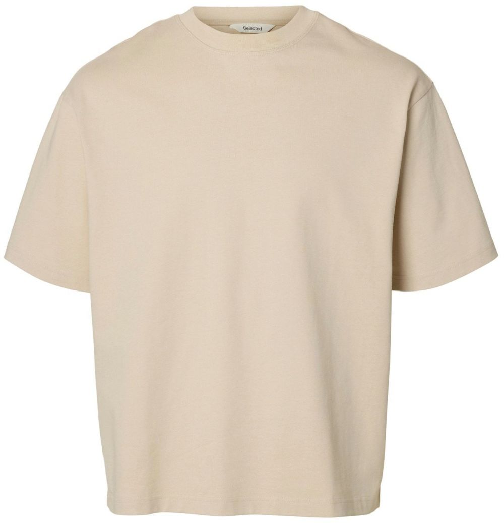 SELECTED Tričko 'SLHASPEN'  piesková