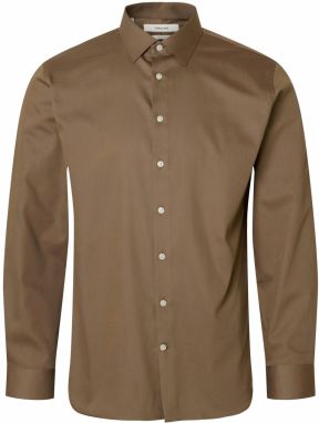 SELECTED Košeľa  svetlohnedá