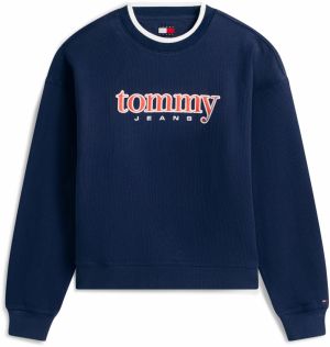 Tommy Jeans Mikina  tmavomodrá / červená / biela