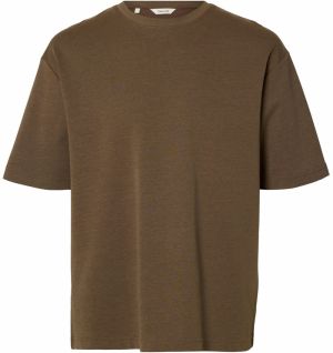 SELECTED Tričko 'SLHOSCAR'  čokoládová