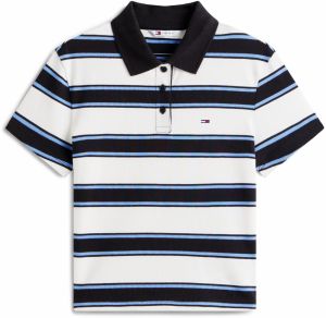 Tommy Jeans Tričko 'ESSENTIAL'  modrá / čierna / biela