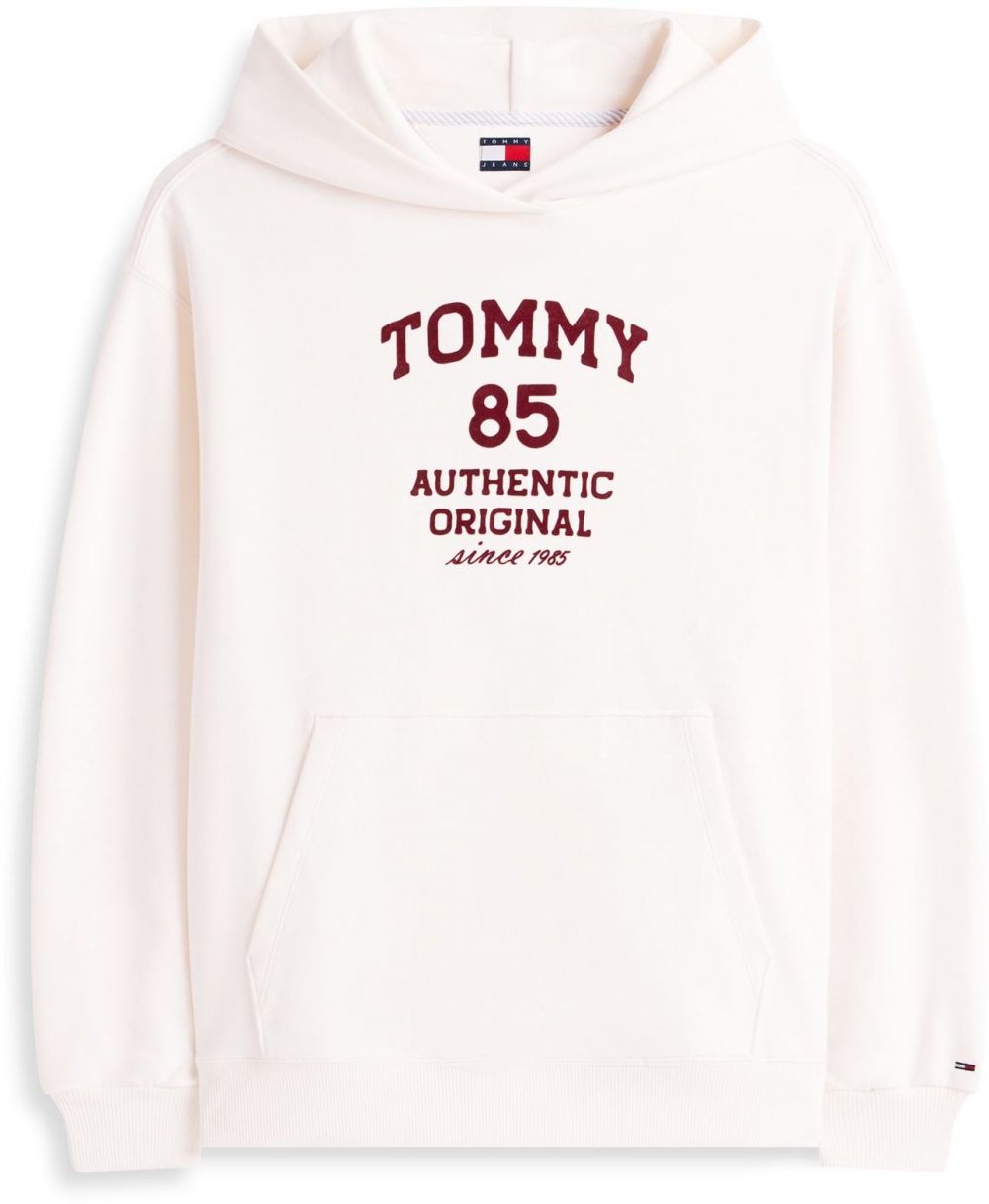 Tommy Jeans Mikina  bordová / biela