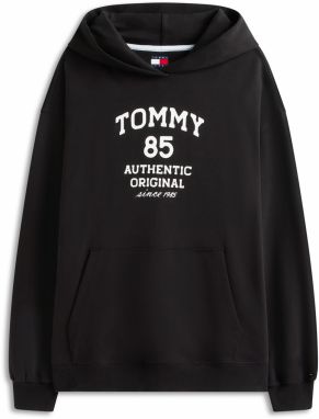 Tommy Jeans Mikina '85'  čierna / biela