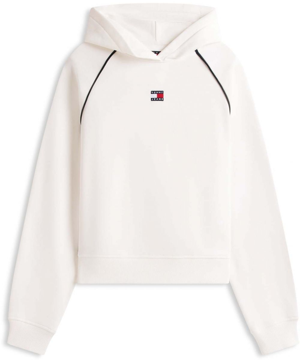 Tommy Jeans Mikina  brusnicová / čierna / biela