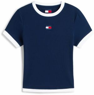 Tommy Jeans Tričko  námornícka modrá / červená / biela