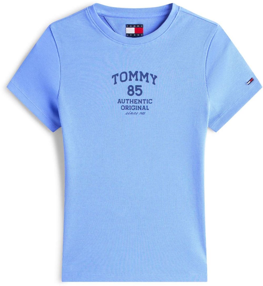 Tommy Jeans Tričko 'TOMMY 85'  modrá / tmavomodrá