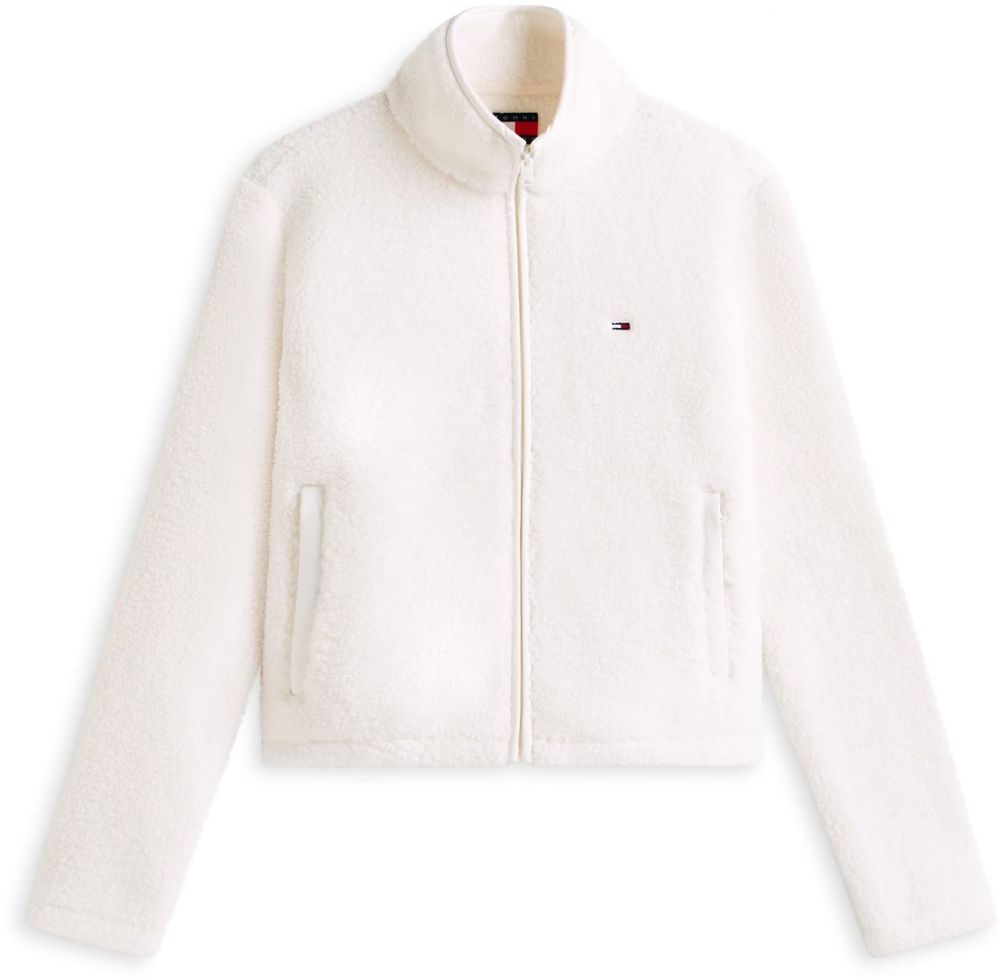 Tommy Jeans Tepláková bunda  námornícka modrá / červená / biela