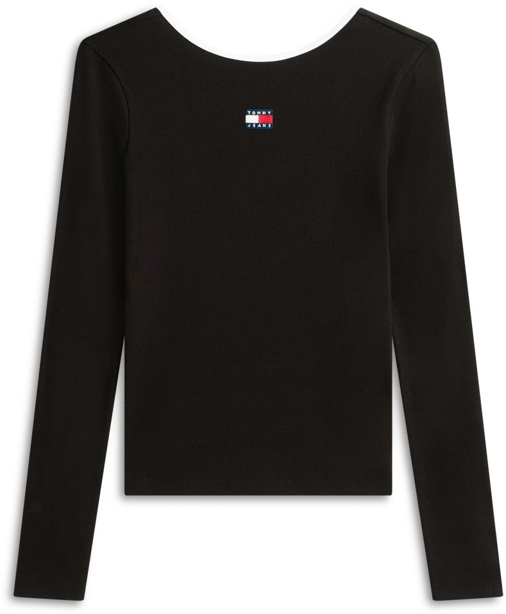 Tommy Jeans Tričko  čierna / biela