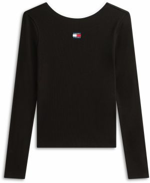 Tommy Jeans Tričko  čierna / biela