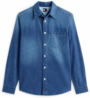 Tommy Jeans Košeľa  modrá denim