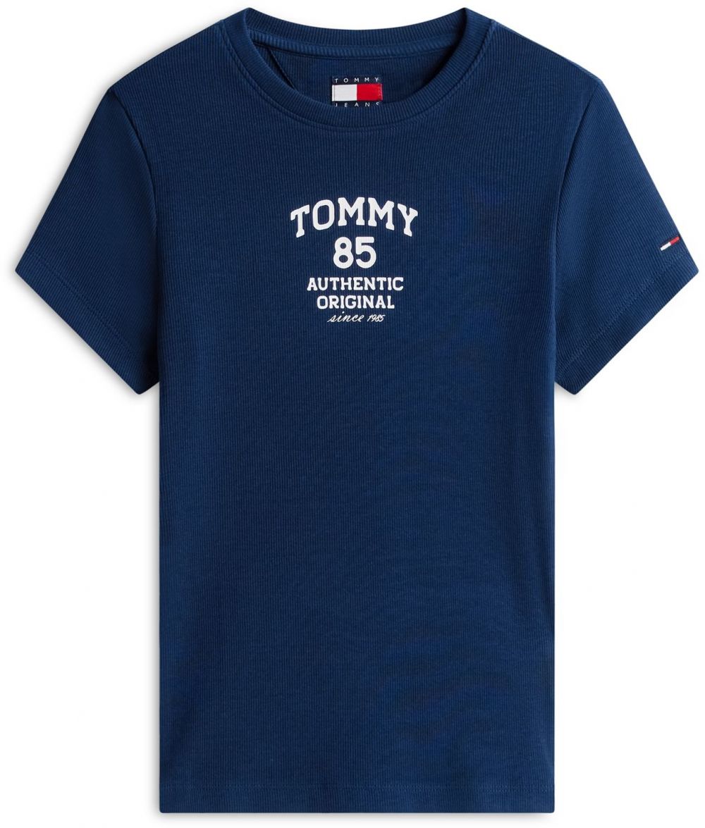 Tommy Jeans Tričko  námornícka modrá / biela