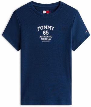 Tommy Jeans Tričko  námornícka modrá / biela