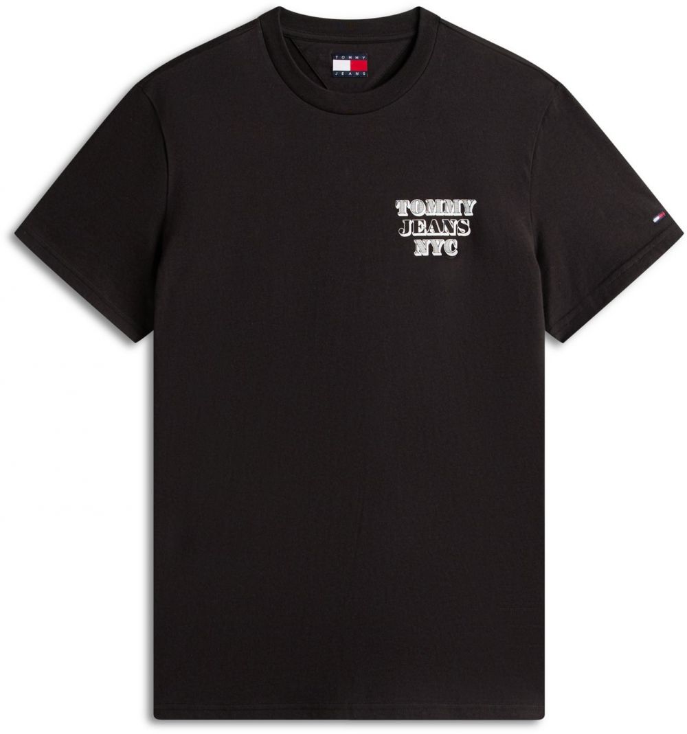 Tommy Jeans Tričko  svetlosivá / čierna / biela