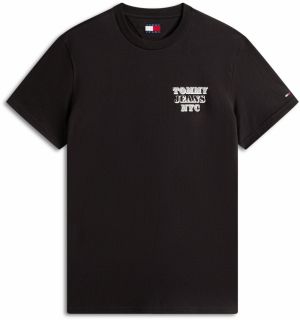 Tommy Jeans Tričko  svetlosivá / čierna / biela