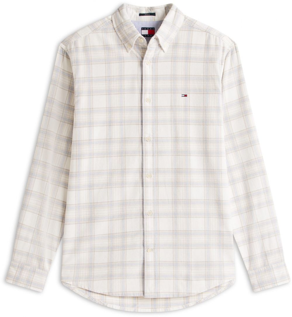 Tommy Jeans Košeľa  béžová / pastelovo modrá / biela