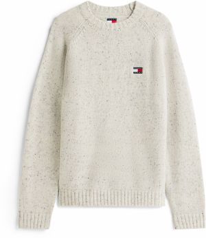 Tommy Jeans Sveter  brusnicová / jasne červená / biela