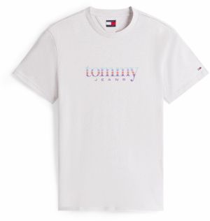 Tommy Jeans Tričko  azúrová / svetlosivá / fialová / oranžová