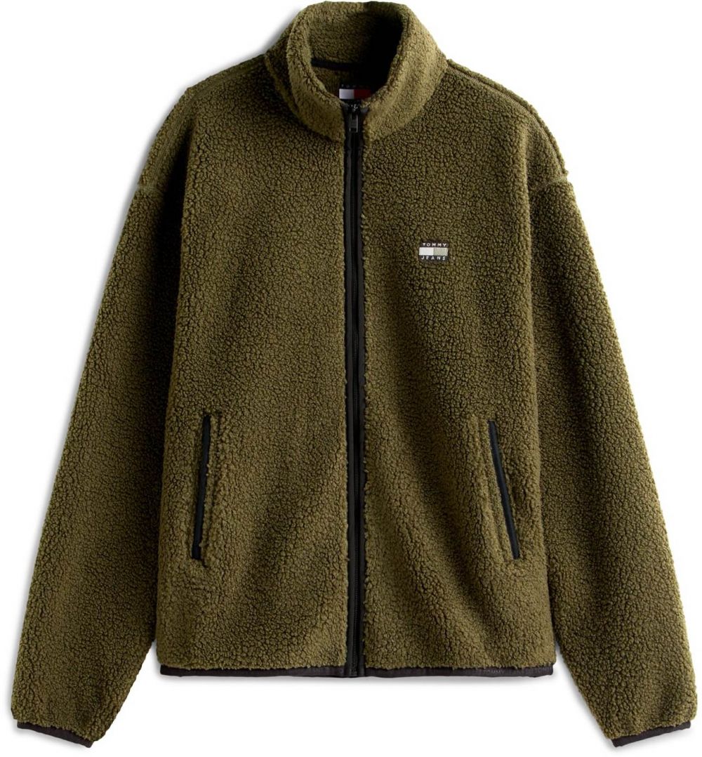 Tommy Jeans Prechodná bunda  olivová