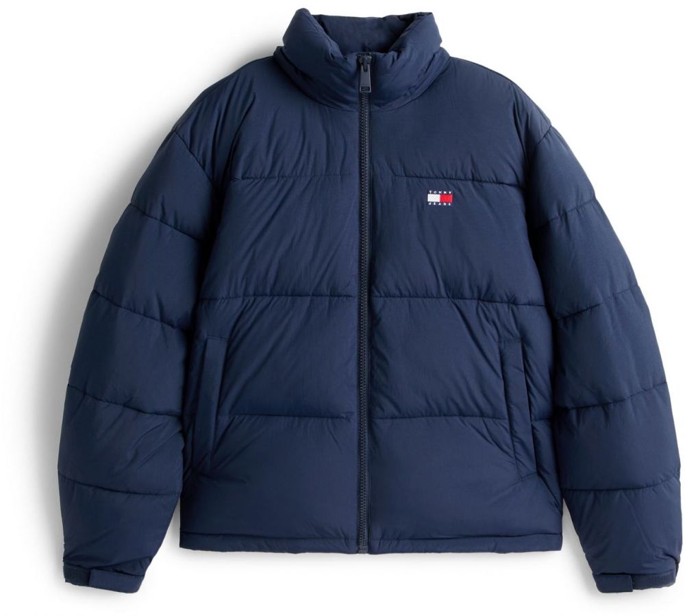 Tommy Jeans Zimná bunda  námornícka modrá / krvavo červená / biela
