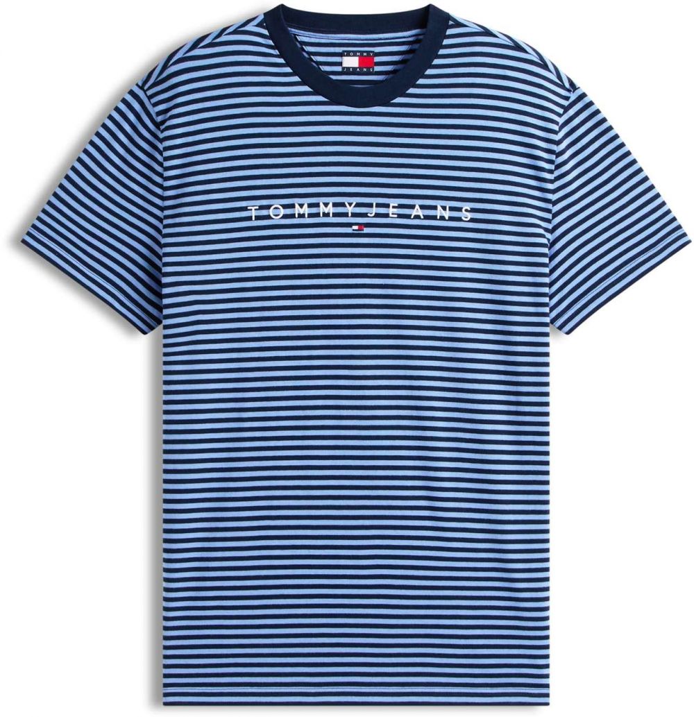 Tommy Jeans Tričko  námornícka modrá / svetlomodrá / biela